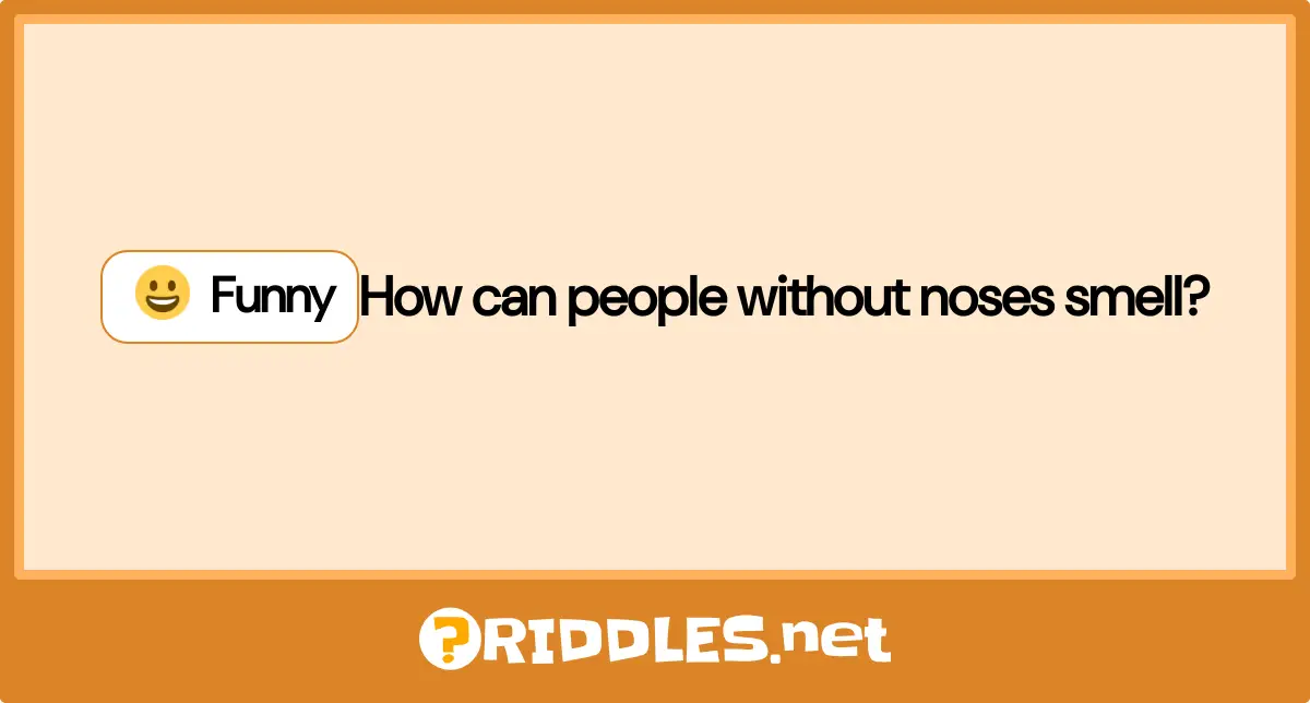 How can people without noses smell?